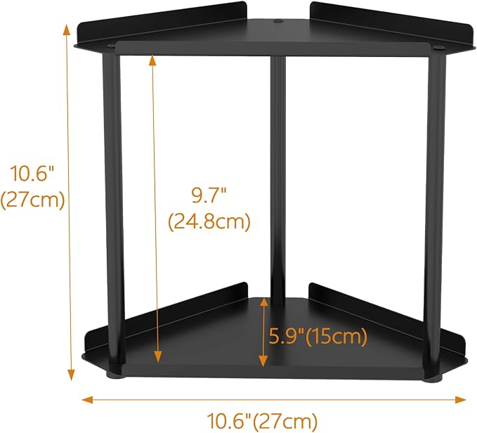 Jesginboo 2 Tier Bathroom Counter Organizer, Vanity Organizer Corner Shelf - Image 3