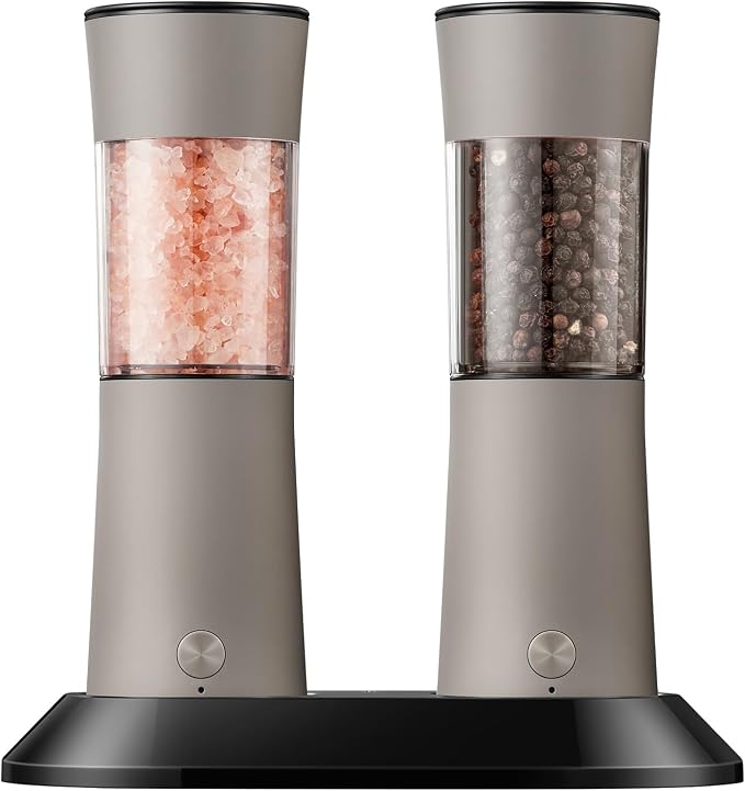 Electric Salt and Pepper Grinder Set by CUNLINARFFUN