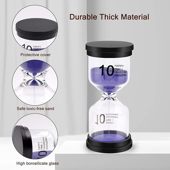 Sand Timer, Sand Timers Colorful 1/3/5/10/15/30 Minutes Sandglass Timer - Image 4