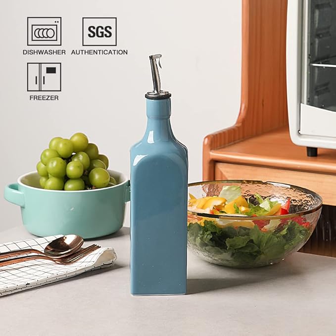 Sweejar 19 Fl Oz Ceramic Olive Oil Dispenser Bottle - Image 2