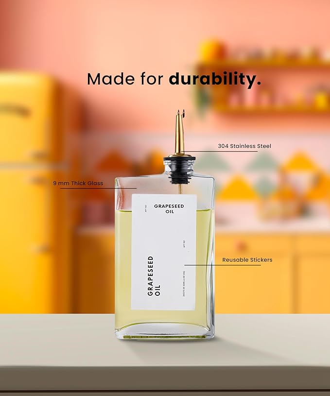 APT 1101 Olive Oil Dispenser for Kitchen, Cooking Oil and Vinegar Dispenser Set - Image 6