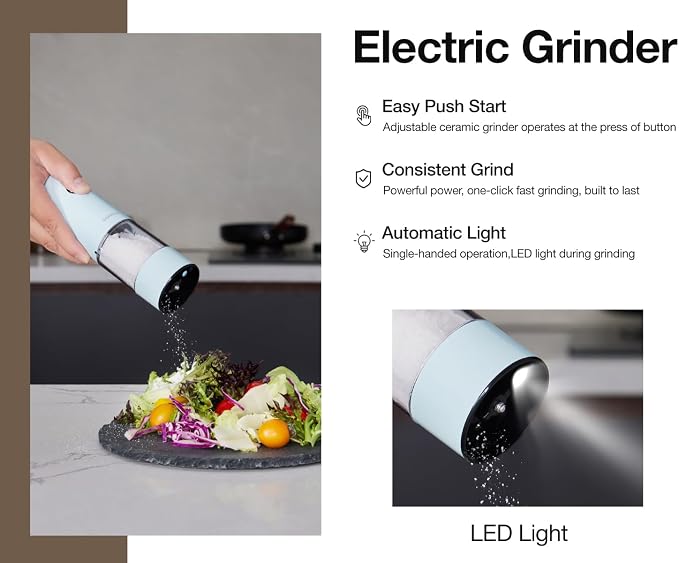 Electric Pepper Grinder and Salt Mill Set - Image 2