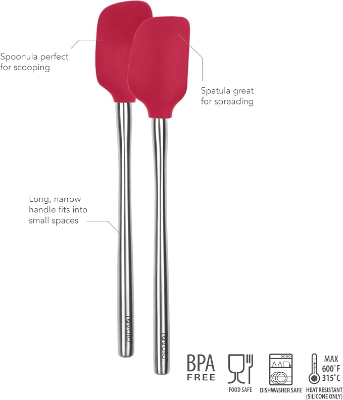 Tovolo Flex Core Mini Silicone Spatula Spoonula Set of 2 - Image 3