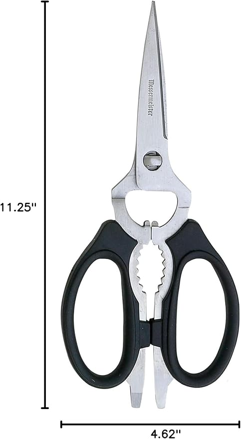 Messermeister 8-Inch Take-Apart Kitchen Scissors, Nut Cracker, Jar Lid - Image 7