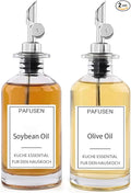 Pafusen 2 Pack Olive Oil Dispenser Bottle, 12 oz Oil Bottles by Pafusen