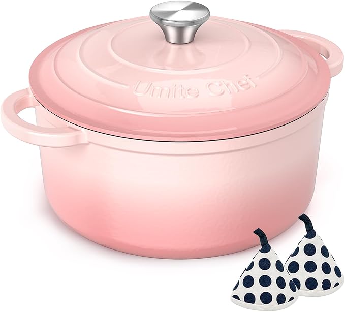 Umite Chef 5QT Enameled Cast Iron Dutch Oven Pot by UmiteChef