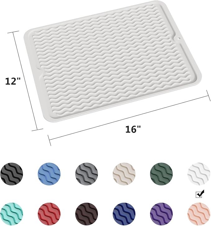 ZLR Silicone Dish Drying Mat & Heat Resistant Trivet - Image 6
