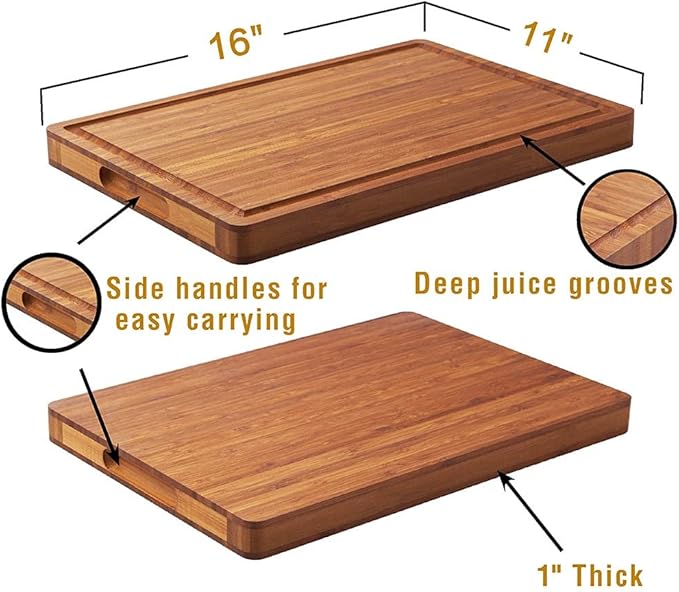 Allsum Bamboo Wood Cutting Board - Image 6