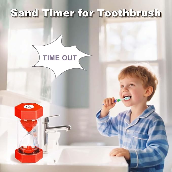 10 Minute Hourglass Sand Timer, Unbreakable Red Hourglass Sand Watch 10 Min - Image 7