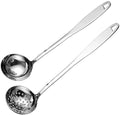 Soup Spoon Stainless Steel Heavy Duty Big Soup Ladle Colander Serving Spoon by Unknown