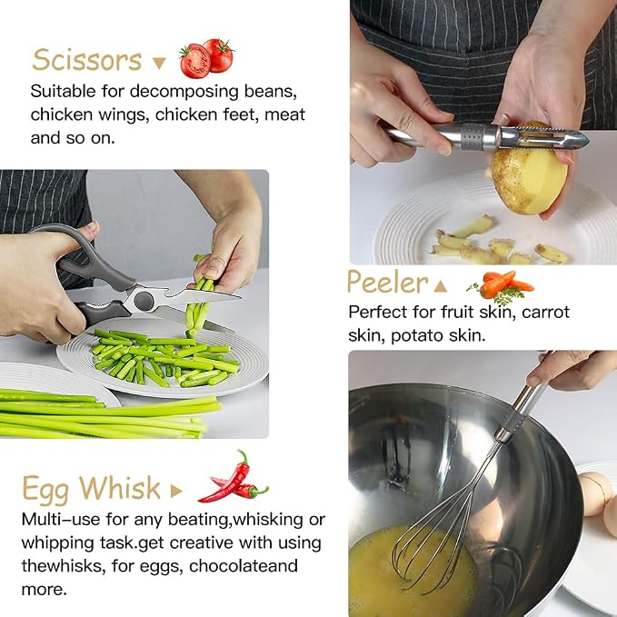 Kitchen Utensil Set-Silicone Cooking Utensils-33 Kitchen Gadgets & Spoons - Image 6