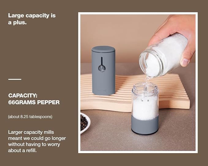 Stainless Steel Electric Salt and Pepper Grinder Set - Image 4