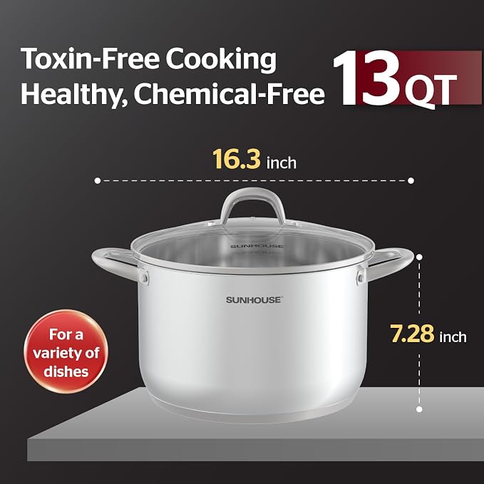 SUNHOUSE Stainless Steel Stock Pot - Image 6