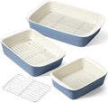 LE TAUCI Deep Casserole Dishes for Oven, 13.7”x9.6” Ceramic Baking Dish Set by LETAUCI