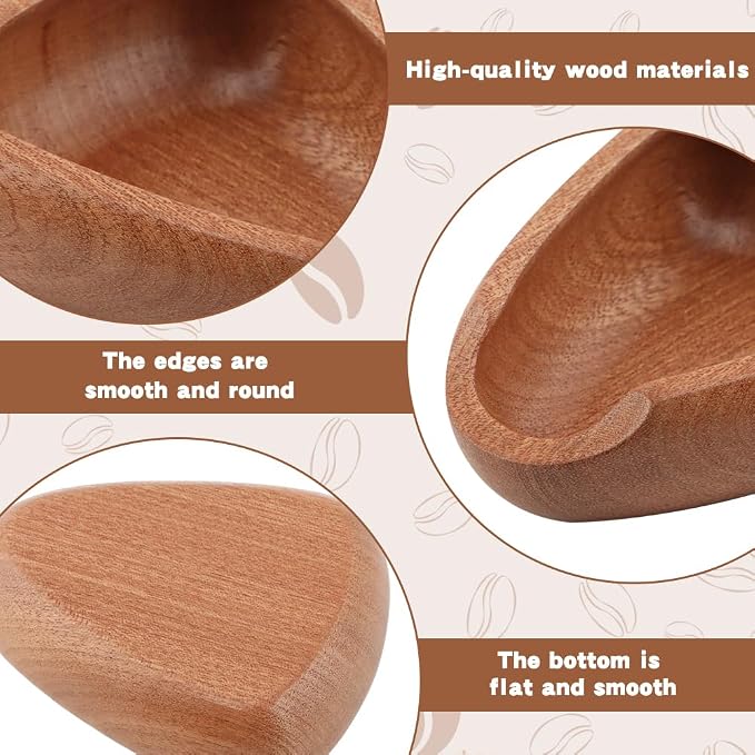 Coffee Bean Dosing Cup, Wood/Ceramic Coffee Dosing Tray Coffees Bean Weighing - Image 7