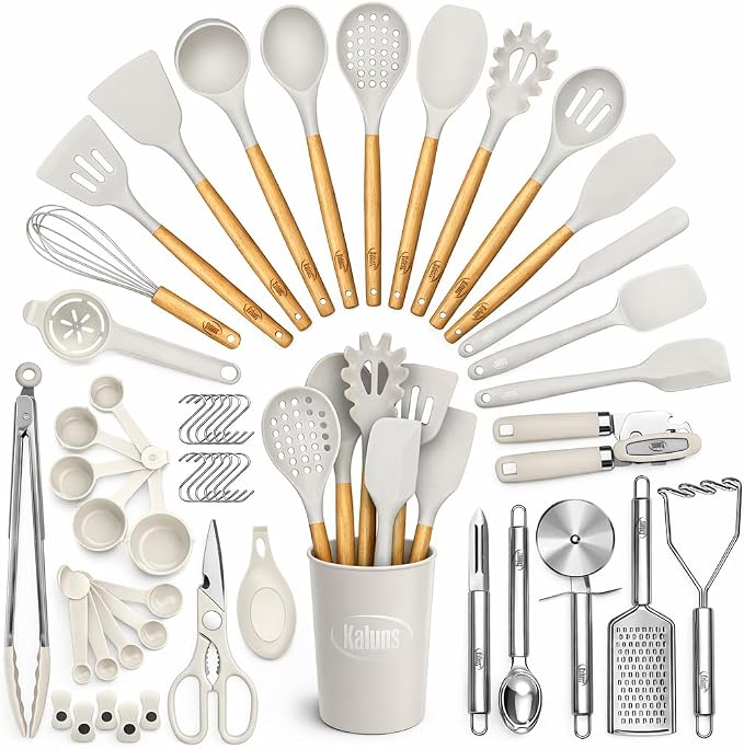 Kaluns 50 PCS Silicone Kitchen Utensils Set Complete Kitchen Set by Kaluns%C2%AE