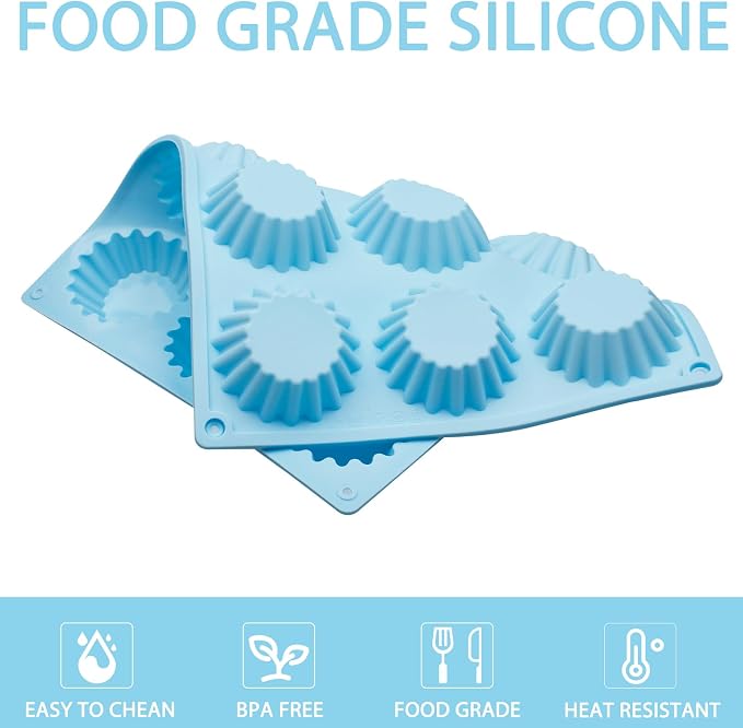 Silicone Peanut Butter Cup Molds, 3 Pack, 12-Cavity Non-stick Candy Chocolate - Image 8