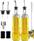 Leaflai Olive Oil Dispenser Bottle, 4 Labels, 1 Brush and 1 Funnel Oil Bottles by Leaflai