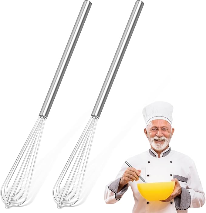 2 PCS Mini Whisk, Small Whisks for Cooking, Stainless Steel Mini Whisk Set by Unknown