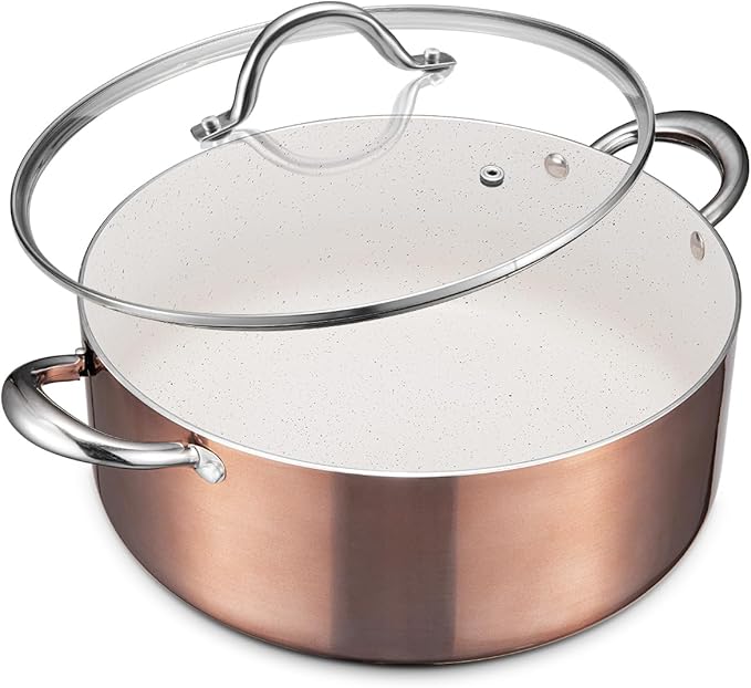BEZIA Large 8 Quart Nonstick Cooking Pot by BEZIA