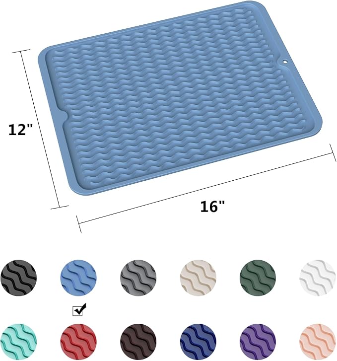 ZLR Silicone Dish Drying Mat & Heat Resistant Trivet - Image 6