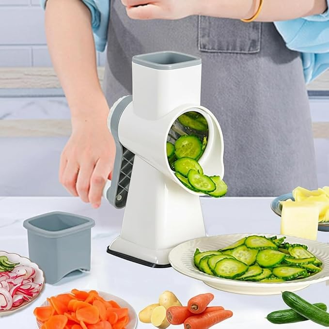 YOUCZON Rotary Cheese Grater Multi-Purpose Stainless Steel Cheese Shredder - Image 2
