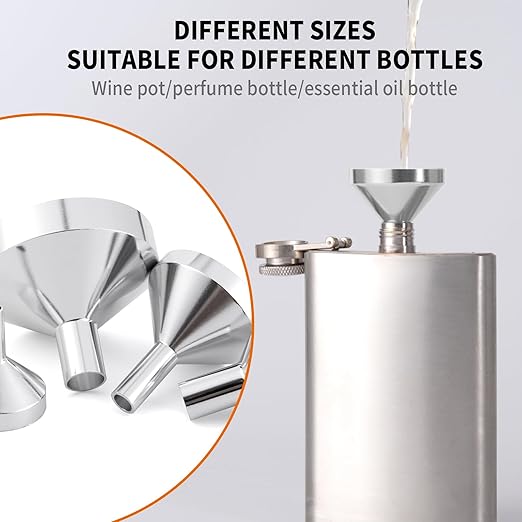 Small Metal Funnels Mini Funnel 8 Size Tiny Bottle Funnel, Miniature Atomizers - Image 5