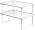 Amazon Basics Space-Saving Stackable Metal Kitchen Cabinet Organizer Shelves by AmazonBasics