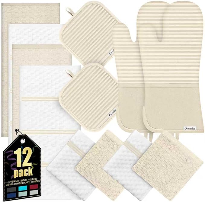 Oven Mitts Kitchen Towels and Dishcloths by KacNacPro