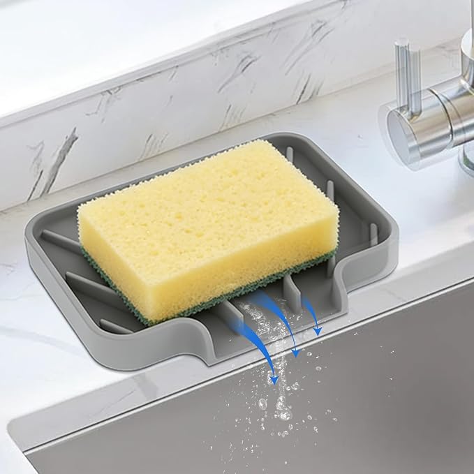 JACZZO Silicone Soap Dish for Shower and Bathroom by JACZZO