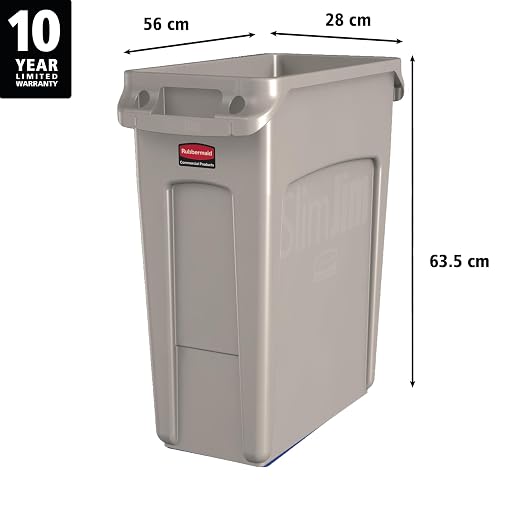Rubbermaid Commercial Products SLIM JIM Plastic Rectangular Trash/Garbage - Image 2