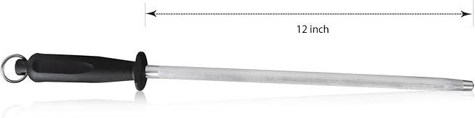 Professional Carbon Steel Black Knife Sharpening Steel - Image 2