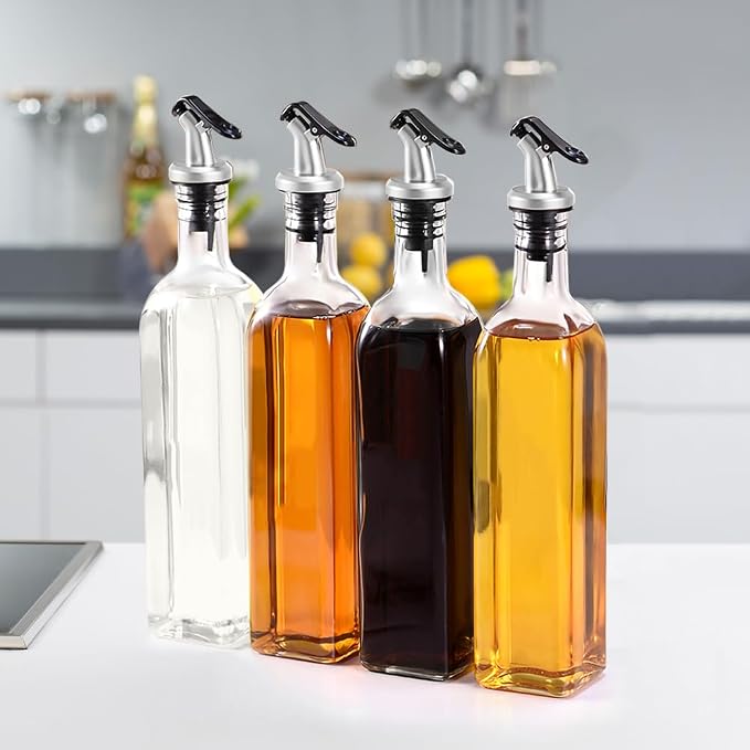Showvigor Olive Oil Dispenser Bottles, 2 Pourers and 1 Funnel - Image 6