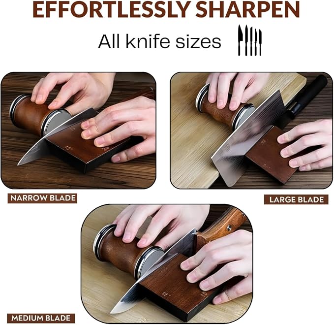 4 Angles High Carbon Stainless Steel Rolling Knife Sharpener - Image 3