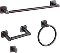 Bathroom Hardware Set 4 Pieces, Oil Rubbed Bronze Towel Bar Set Stainless Steel by bluebyrne