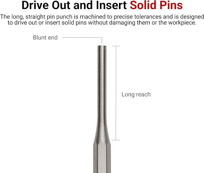TEKTON 3/32 Inch Pin Punch | 66052 | Made in USA - Image 2