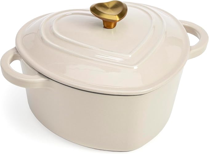 Paris Hilton Enameled Cast Iron Dutch Oven Heart-Shaped Pot by TheWorldofParisHilton