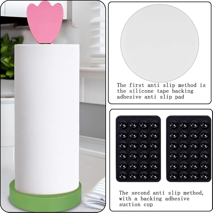 Modern Wooden Paper Towel Holder Stand - Image 4