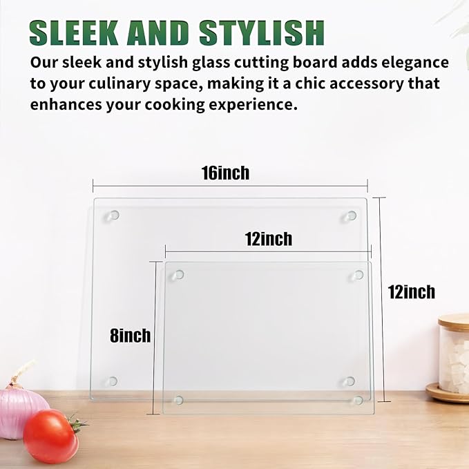 Seelenruhe 4 Pack Tempered Glass Cutting Boards - Image 7