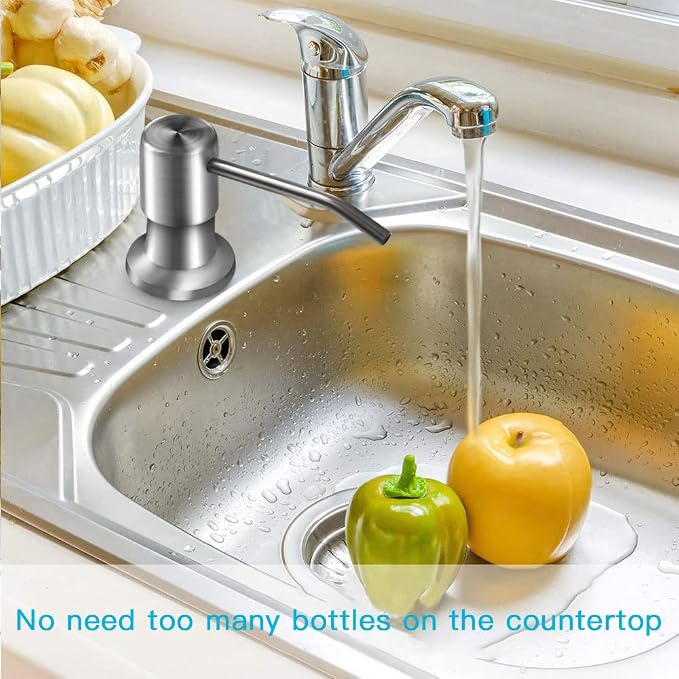 OHiHi Dish Soap Dispenser for Kitchen Sink, Countertop Sink Soap Dispenser - Image 6