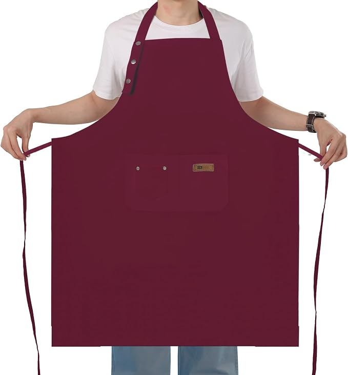 Yuubin Extra Large Aprons for Men Adjustable Button Apron by Unknown