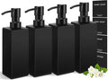 GMISUN Black Soap Dispenser, Hand Soap Dispenser Bathroom, 12 fl oz/350ml Glass by GMISUN