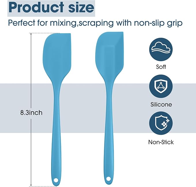 Irenare 84 Pcs Mini Silicone Spatulas Bulk 8.3 Inch Heat Resistant Scrapers - Image 2