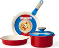 CAROTE 5Pcs Titanium Cookware Set, Pots and Pans Set Non Stick, Kitchen Cooking by CAROTE