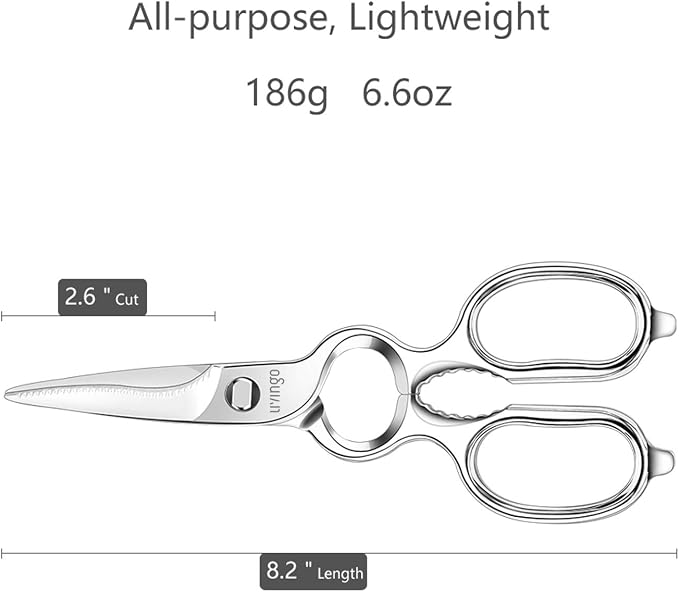 LIVINGO Kitchen Forged Shears Heavy Duty Come Apart Ultra Sharp Multi-function - Image 2