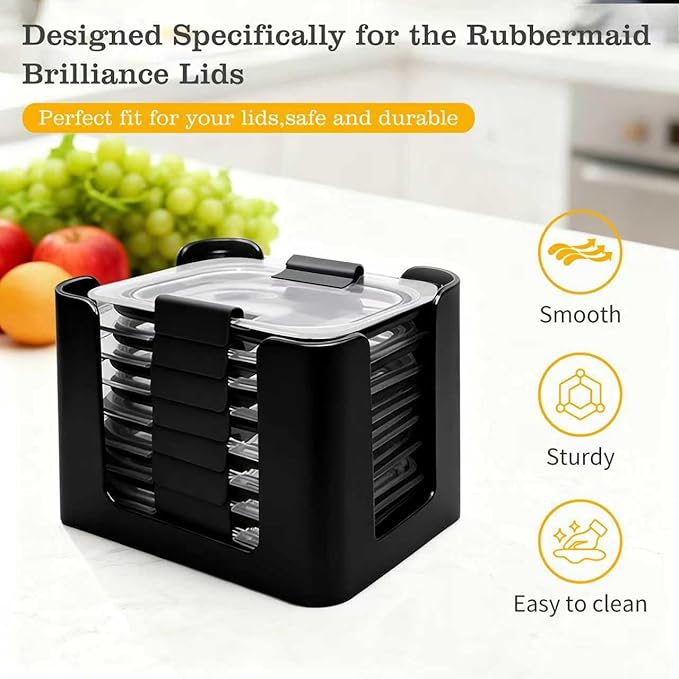 Food Container Lid Organizer for Rubbermaid Brilliances nap-on lids, Lid - Image 2