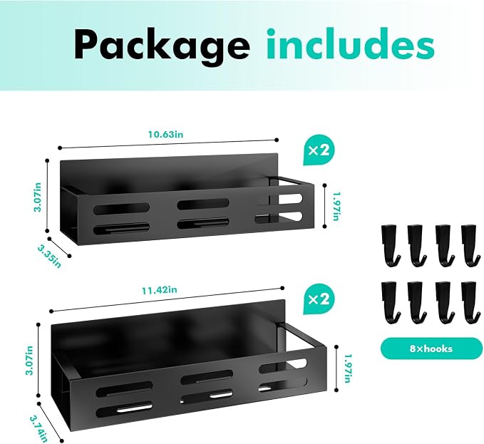 SETBAOO 4 Pack Magnetic Spice Rack - Image 2