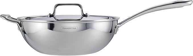 Tramontina Utsava Tri-Ply Clad Stainless Steel 3.75-Quart Wok - Image 6