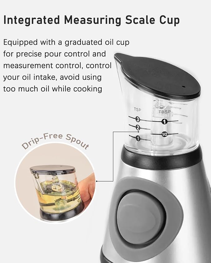 Oil Dispenser Bottle, 17oz Olive Oil Dispenser Oil Sprayer, Baking Frying - Image 4