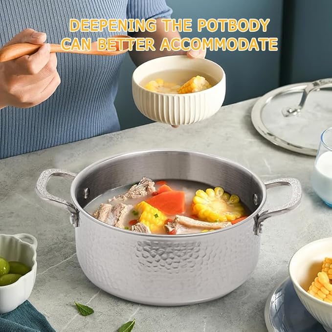 Vivicreate Tri-Ply Stainless Steel Stockpot – Deep Cooking Pot - Image 5